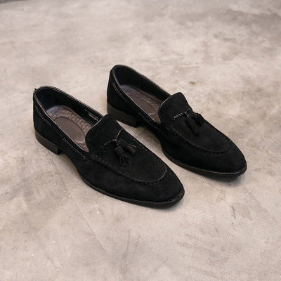 Slip-on Men's British Matte Leather Vintage Shoes