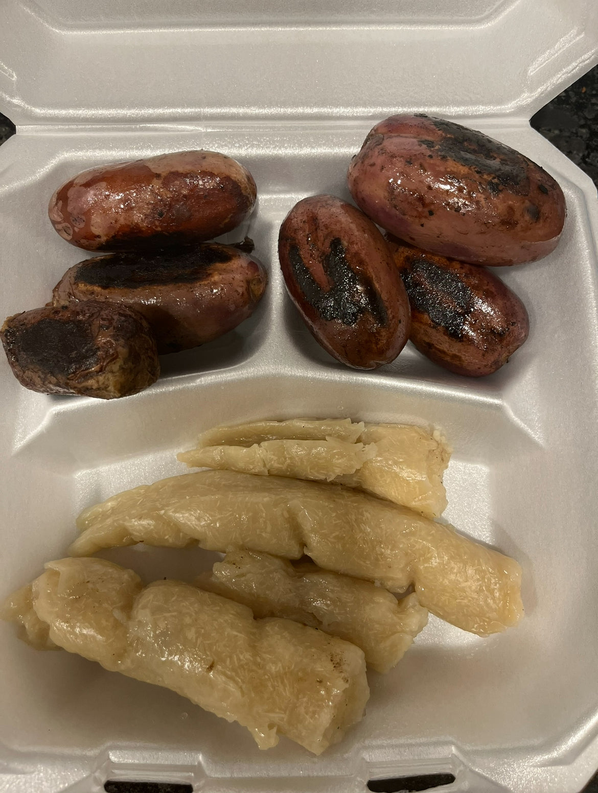 Cassava Sticks/Plantain With Grilled Plums