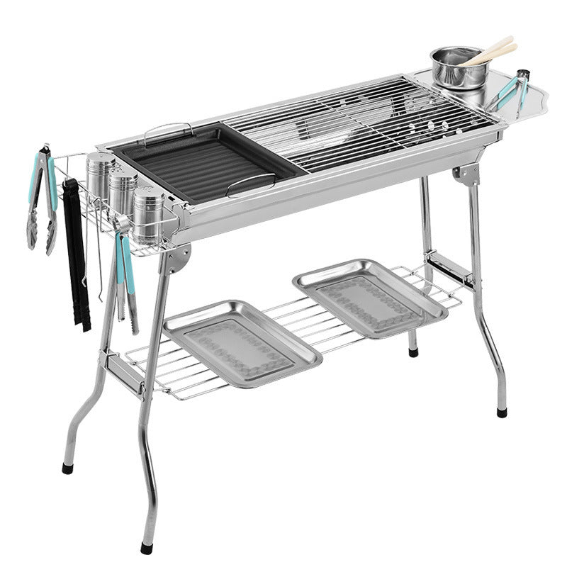 Outdoor Portable Folding BBQ Stainless Steel Grill