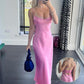 Women Camis Satin Long Dress