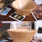 Large round style wooden bowl