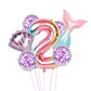 Birthday Party Supplies Decorative Mermaid Balloon Package