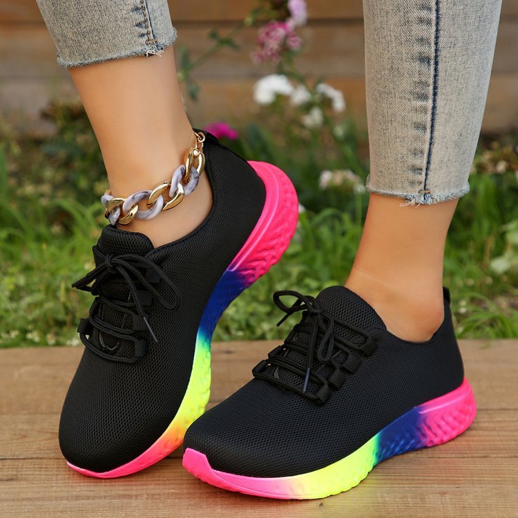 Lace-up Mesh Shoes For Women