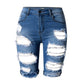 High waist personality ripped middle street fashion Jeans