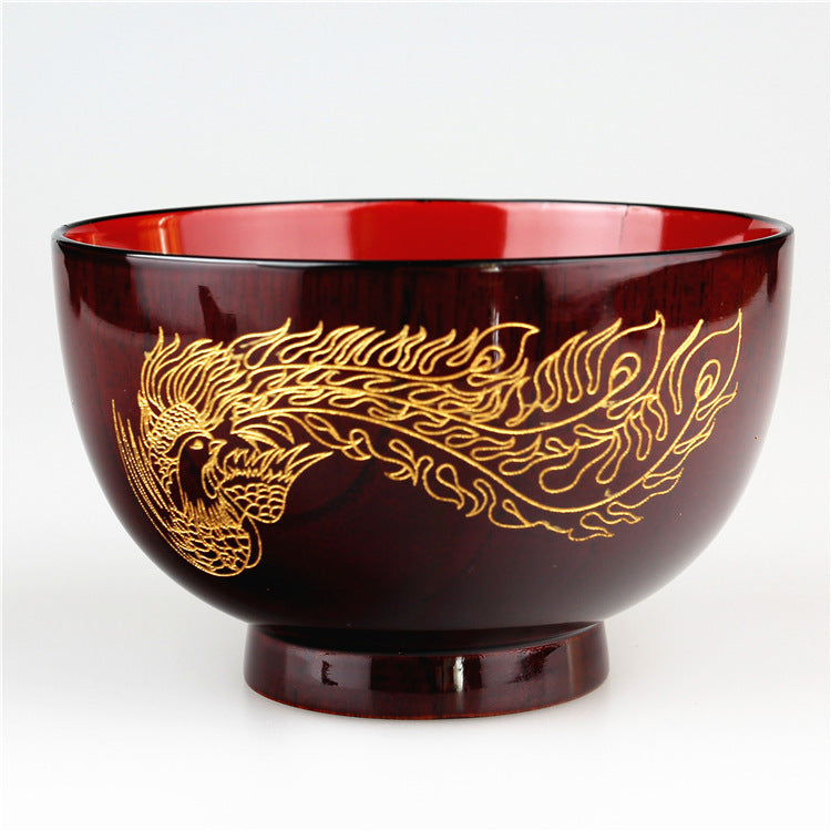 Wooden Bowl Eating Tableware