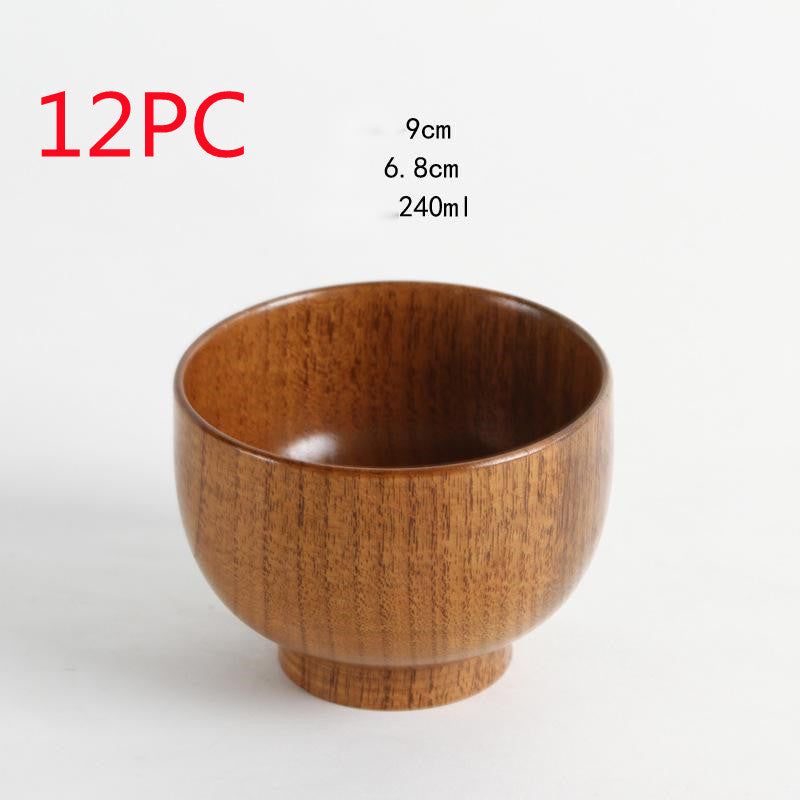 Japanese style natural wooden bowl