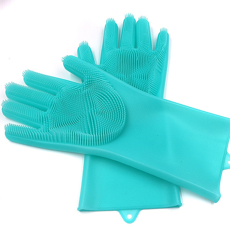 Heat-resistant Cleaning Brush Scrubbing Gloves