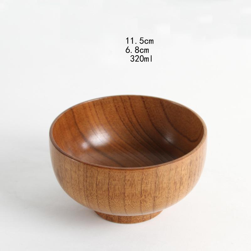 Japanese style natural wooden bowl