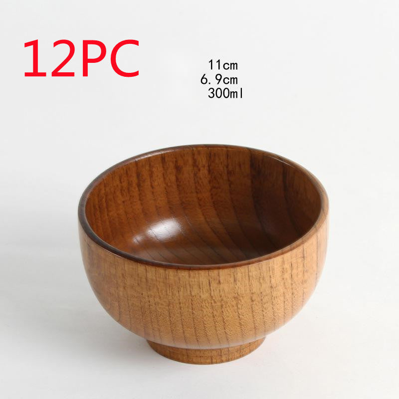 Japanese style natural wooden bowl