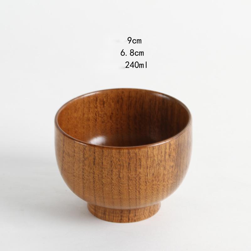 Japanese style natural wooden bowl