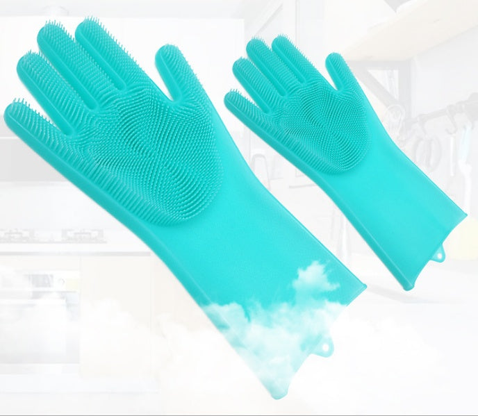 Heat-resistant Cleaning Brush Scrubbing Gloves