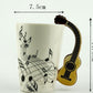 Creative Music Violin Style Guitar Ceramic Mug