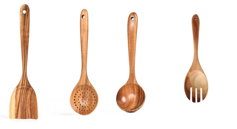 Teak Natural Wood Tableware Spoon