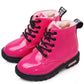 PU Leather Waterproof Martin Boots Kids Snow Boots