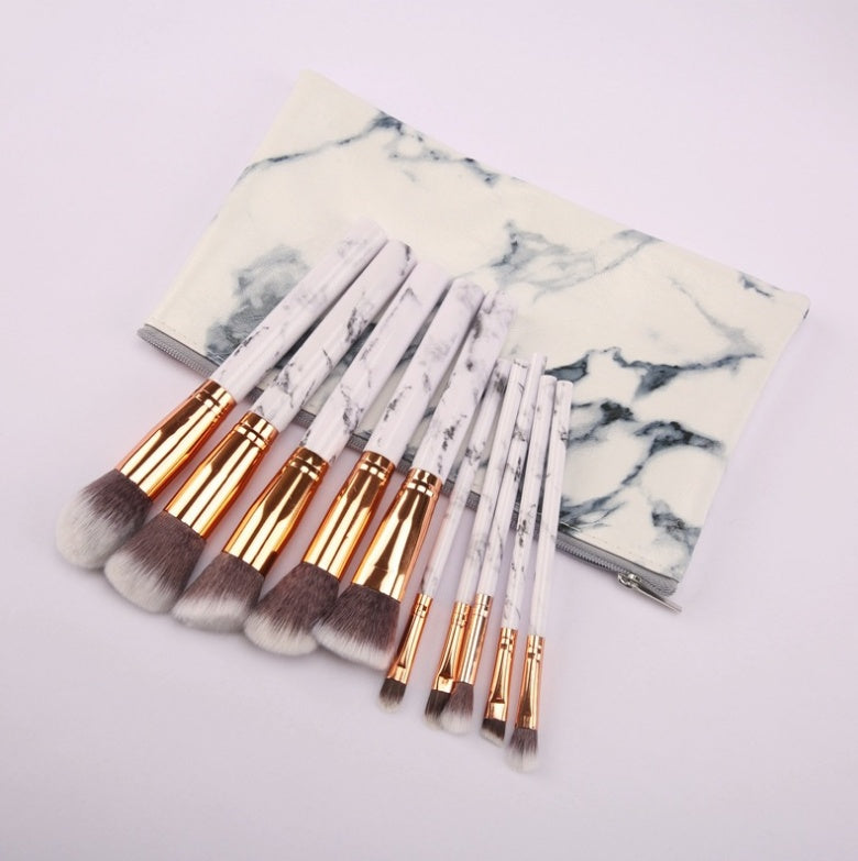 Marble makeup brush sets