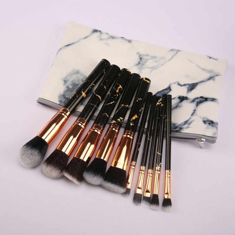 Marble makeup brush sets