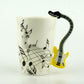 Creative Music Violin Style Guitar Ceramic Mug