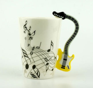 Creative Music Violin Style Guitar Ceramic Mug