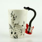 Creative Music Violin Style Guitar Ceramic Mug