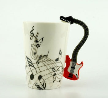 Creative Music Violin Style Guitar Ceramic Mug