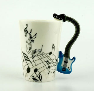 Creative Music Violin Style Guitar Ceramic Mug