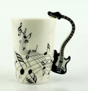 Creative Music Violin Style Guitar Ceramic Mug