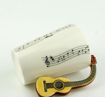 Creative Music Violin Style Guitar Ceramic Mug