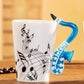 Creative Music Violin Style Guitar Ceramic Mug