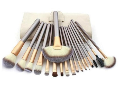 Makeup Brush Suit Rice White Make Up Brush, Champagne Color Brush Handle Make-up Brush Without