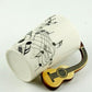 Creative Music Violin Style Guitar Ceramic Mug