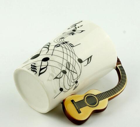 Creative Music Violin Style Guitar Ceramic Mug