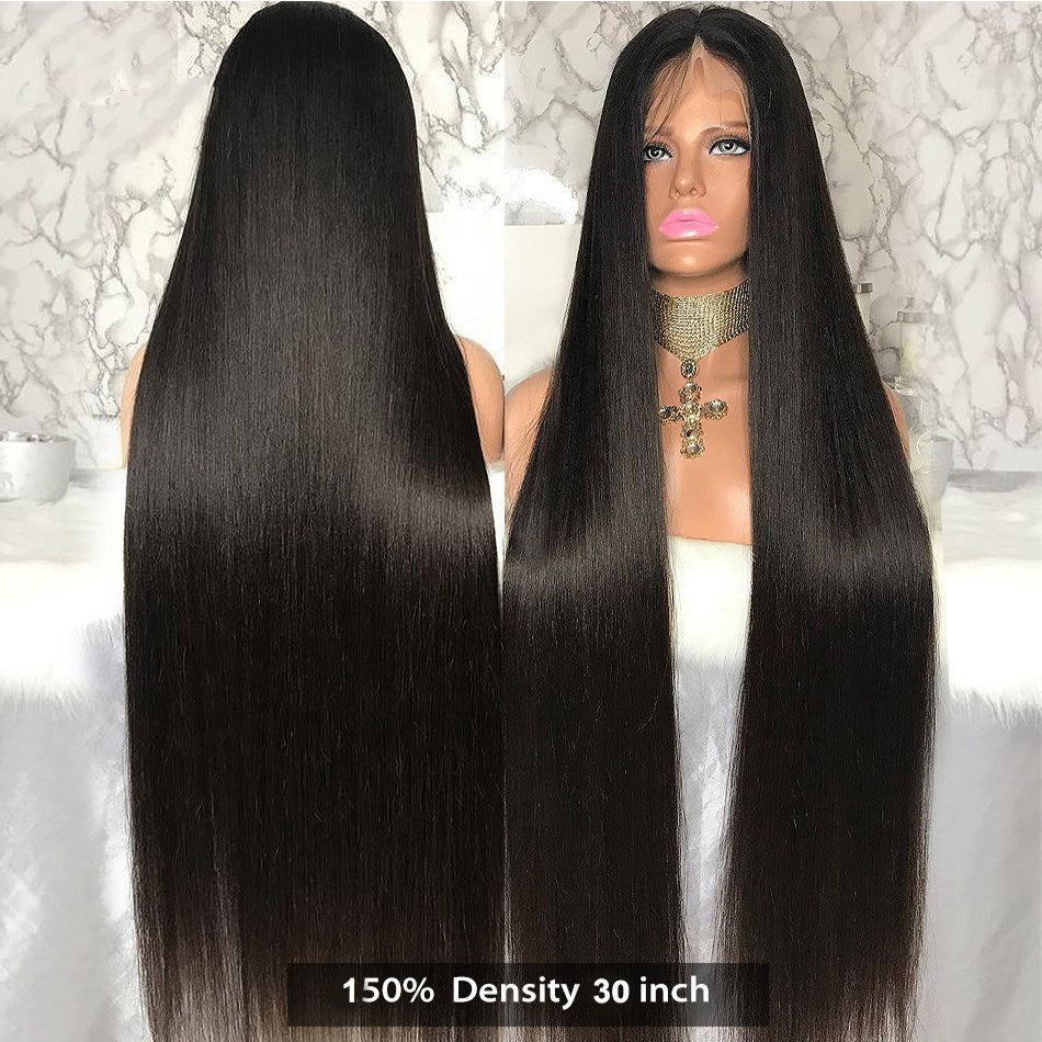 European And American Long Straight Hair Chemical Fiber Headgear