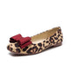 Flat Bottom All-match Leopard-print Beanie Shoes