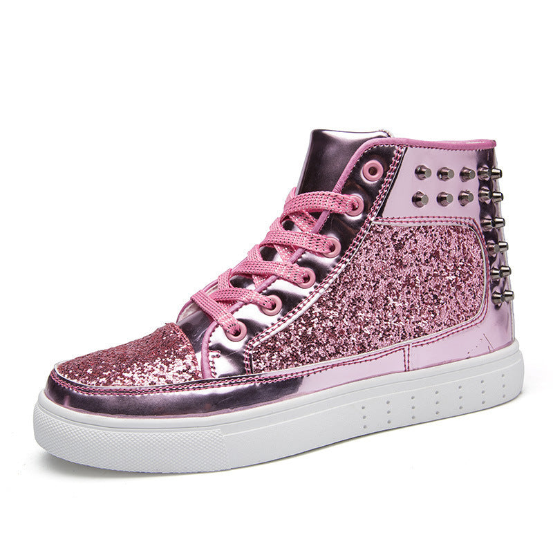 Women High Top Sneakers Sequins