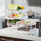 Kitchen Folding Storage Rack with Draining Basket