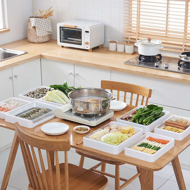 Kitchen Folding Storage Rack with Draining Basket