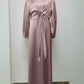 Muslim Women Hijab Satin Dress