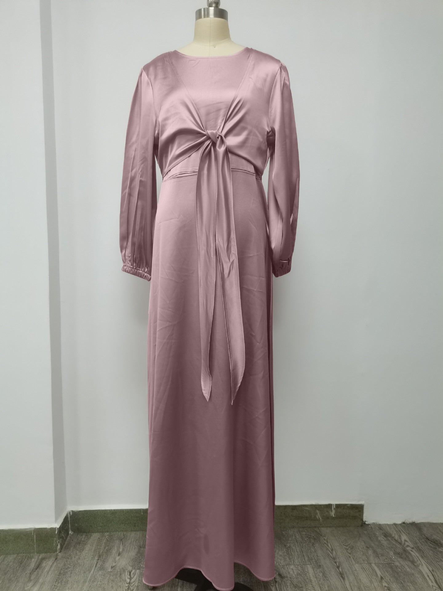 Muslim Women Hijab Satin Dress