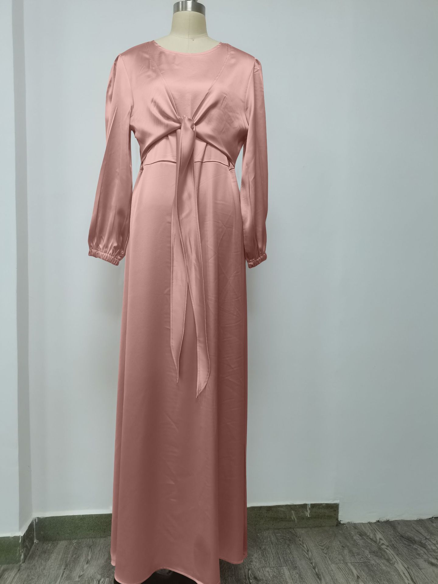 Muslim Women Hijab Satin Dress