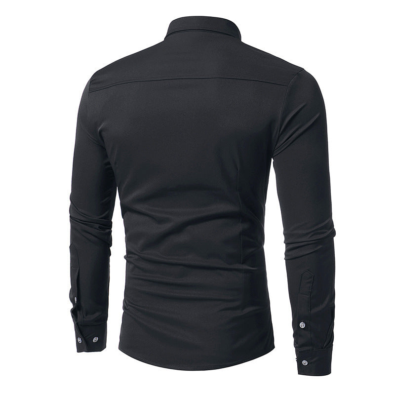 Fashion Slim Fit Long Sleeve Mens Shirts