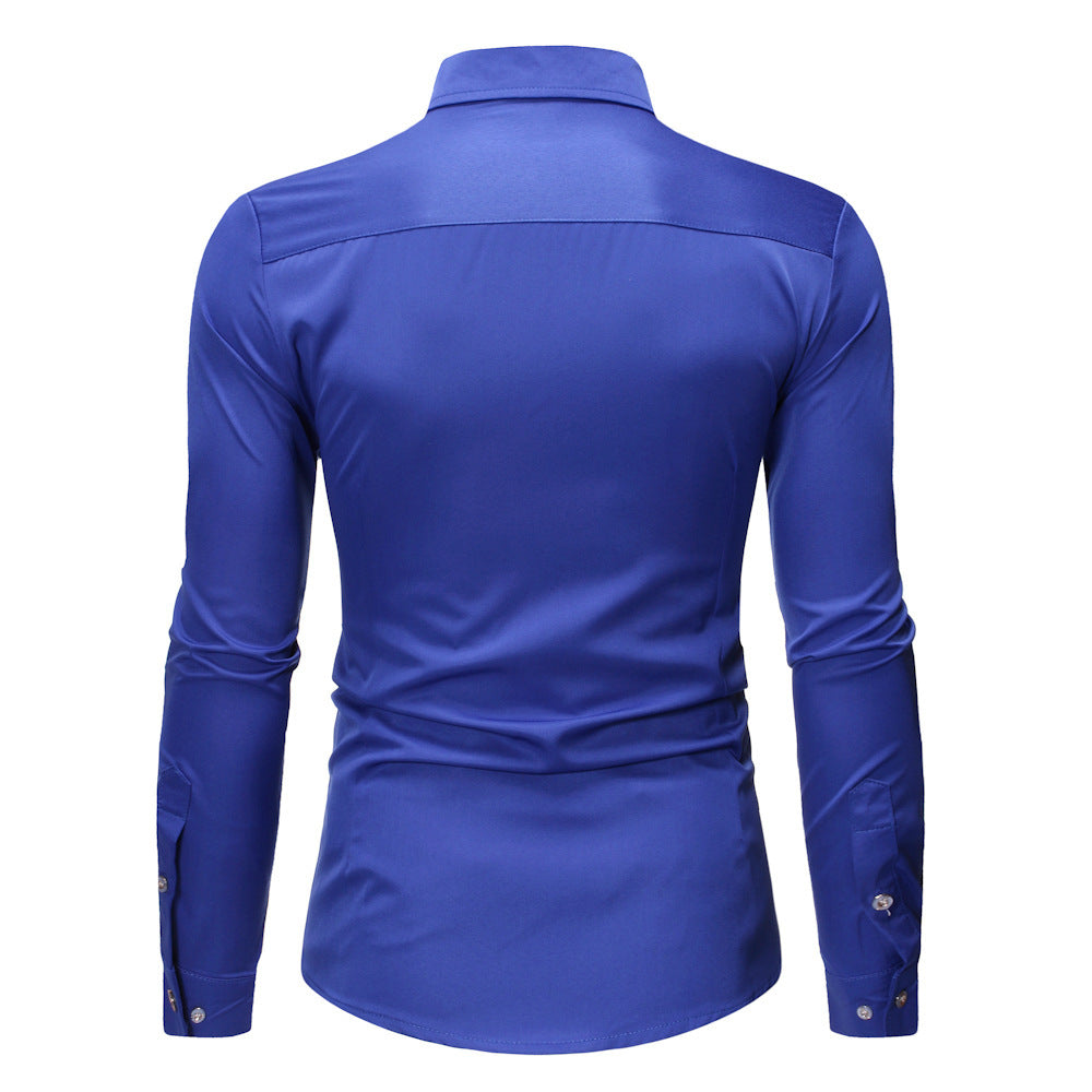 Fashion Slim Fit Long Sleeve Mens Shirts