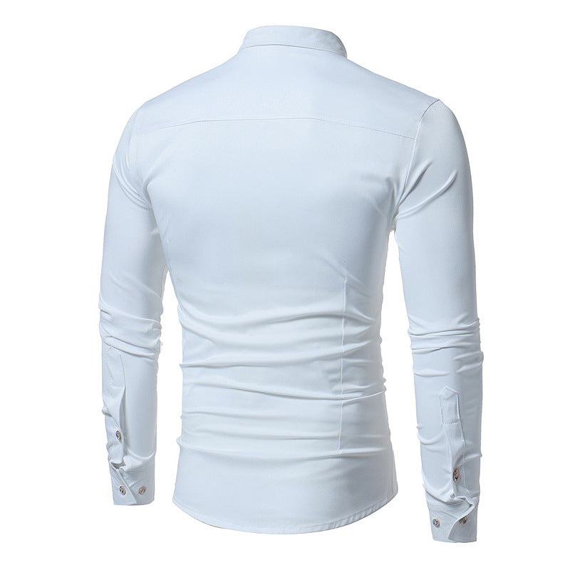 Fashion Slim Fit Long Sleeve Mens Shirts