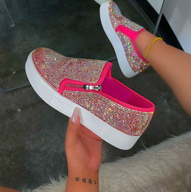 Rhinestone Flat Casual Single Shoes