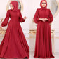 Muslim Women's Long Sleeve Chiffon Dress