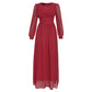 Muslim Women's Long Sleeve Chiffon Dress