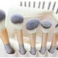 Makeup Brush Suit Rice White Make Up Brush, Champagne Color Brush Handle Make-up Brush Without