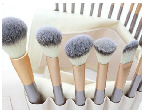 Makeup Brush Suit Rice White Make Up Brush, Champagne Color Brush Handle Make-up Brush Without