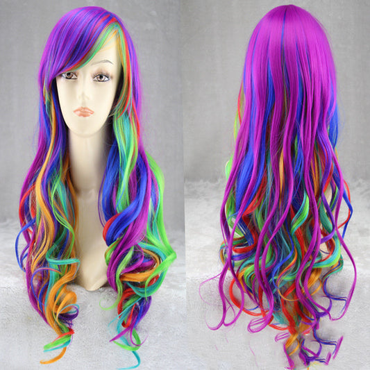 Colorful rainbow gradient hair