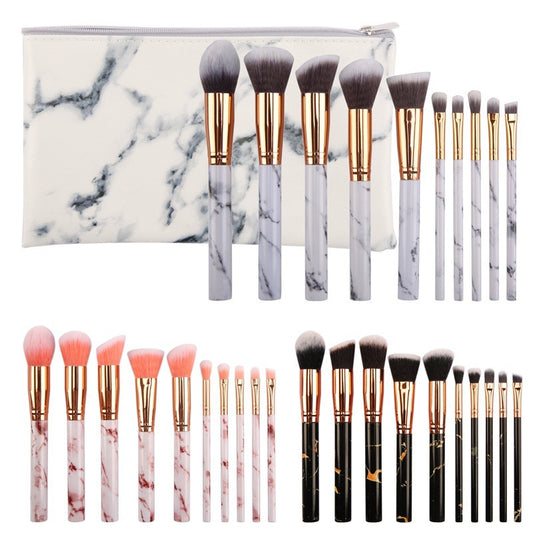 Marble makeup brush sets