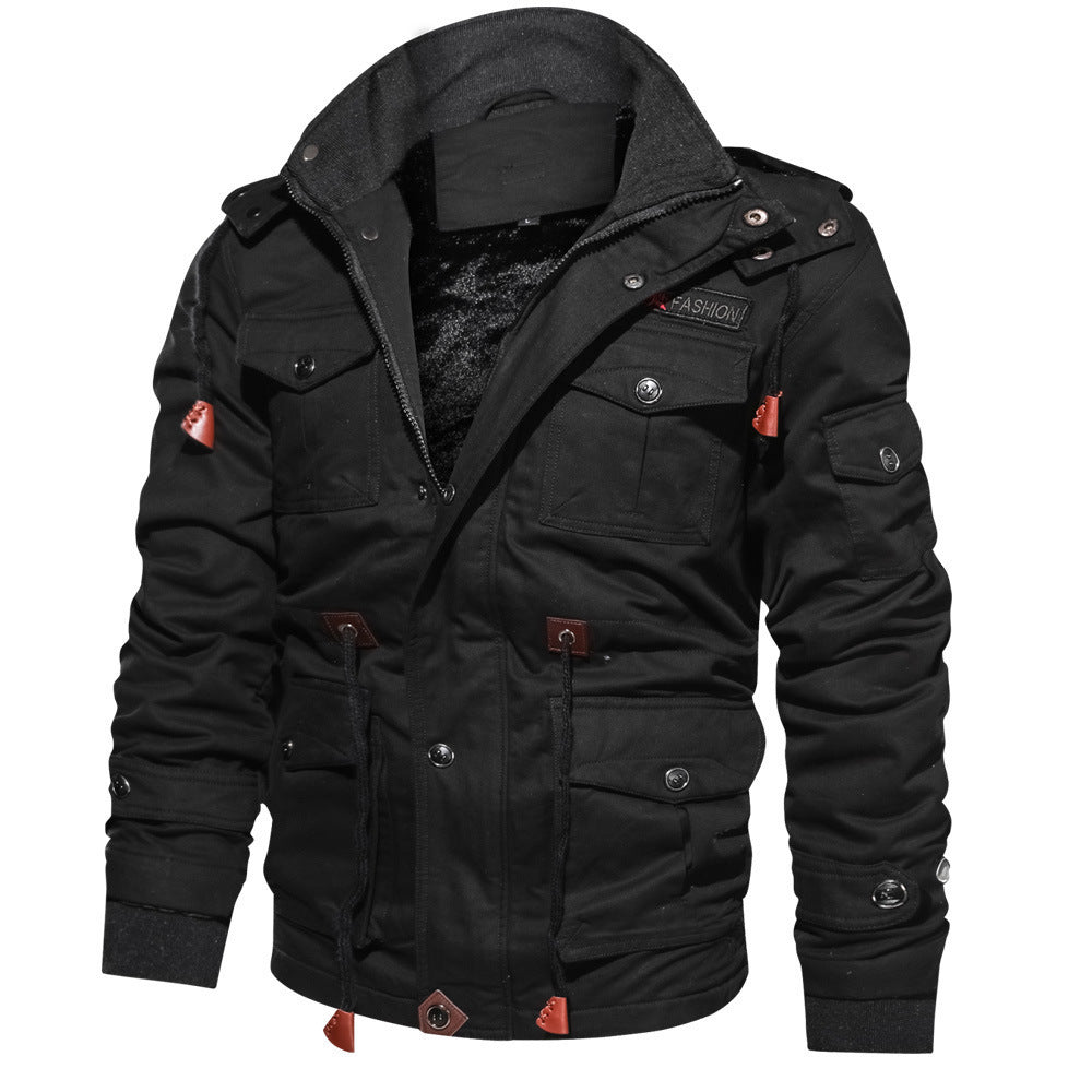 Men's Fleece Jackets Warm Hooded Coat